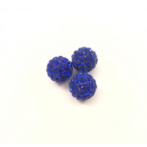 Pave bead 10 mm royal blue